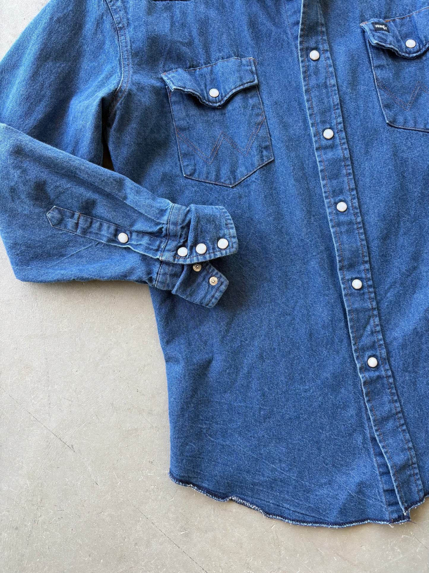 Denim Western pearl snap shirt