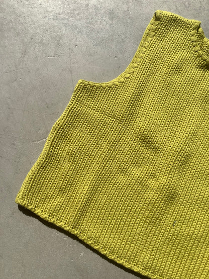 Chartreuse cotton knit tank