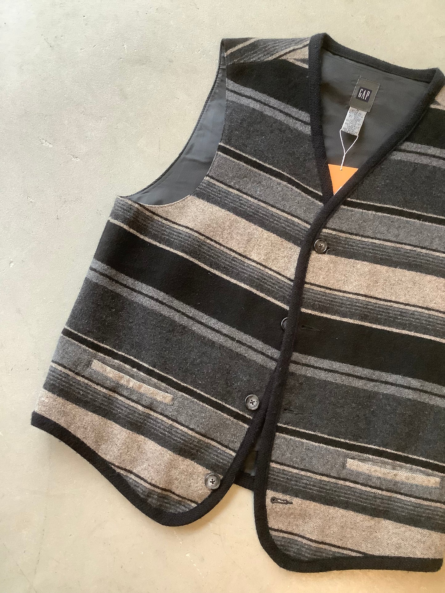Striped wool vest