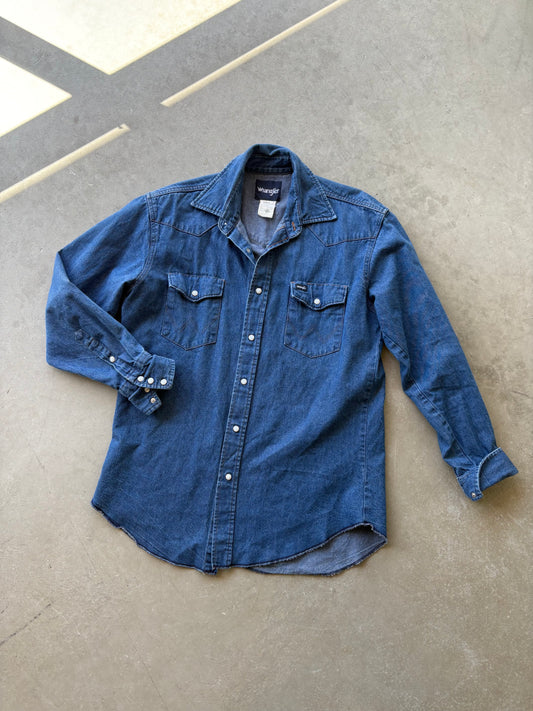 Denim Western pearl snap shirt