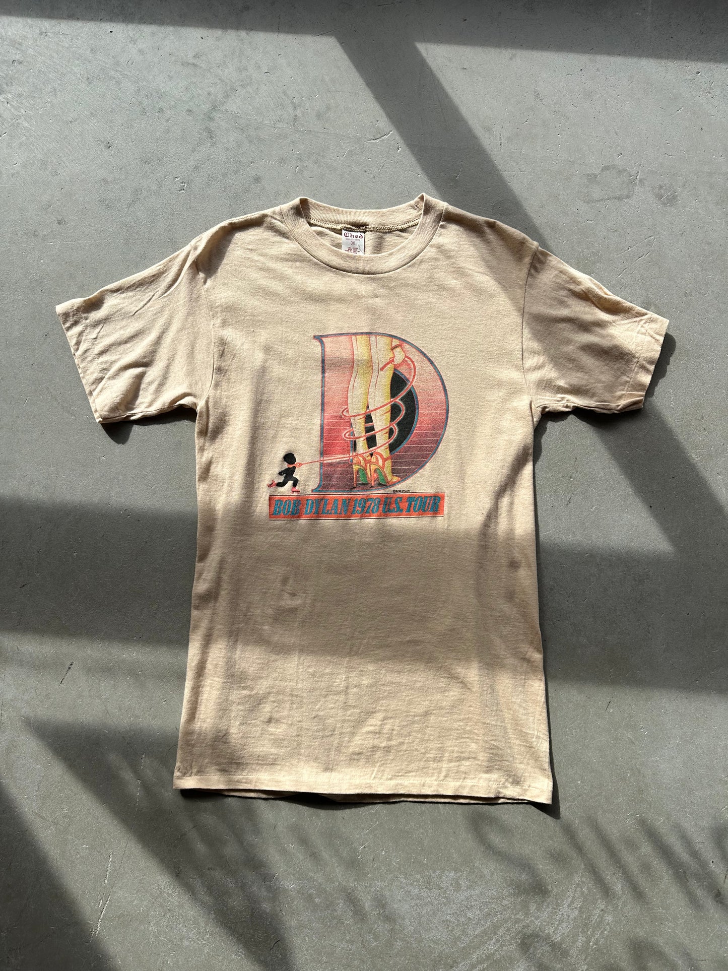 Tan Vintage Original 1978 Bob Dylan Tour Tee