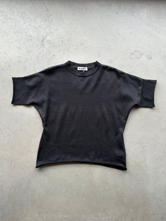 Black Metallic Wool Jil Sander Tee