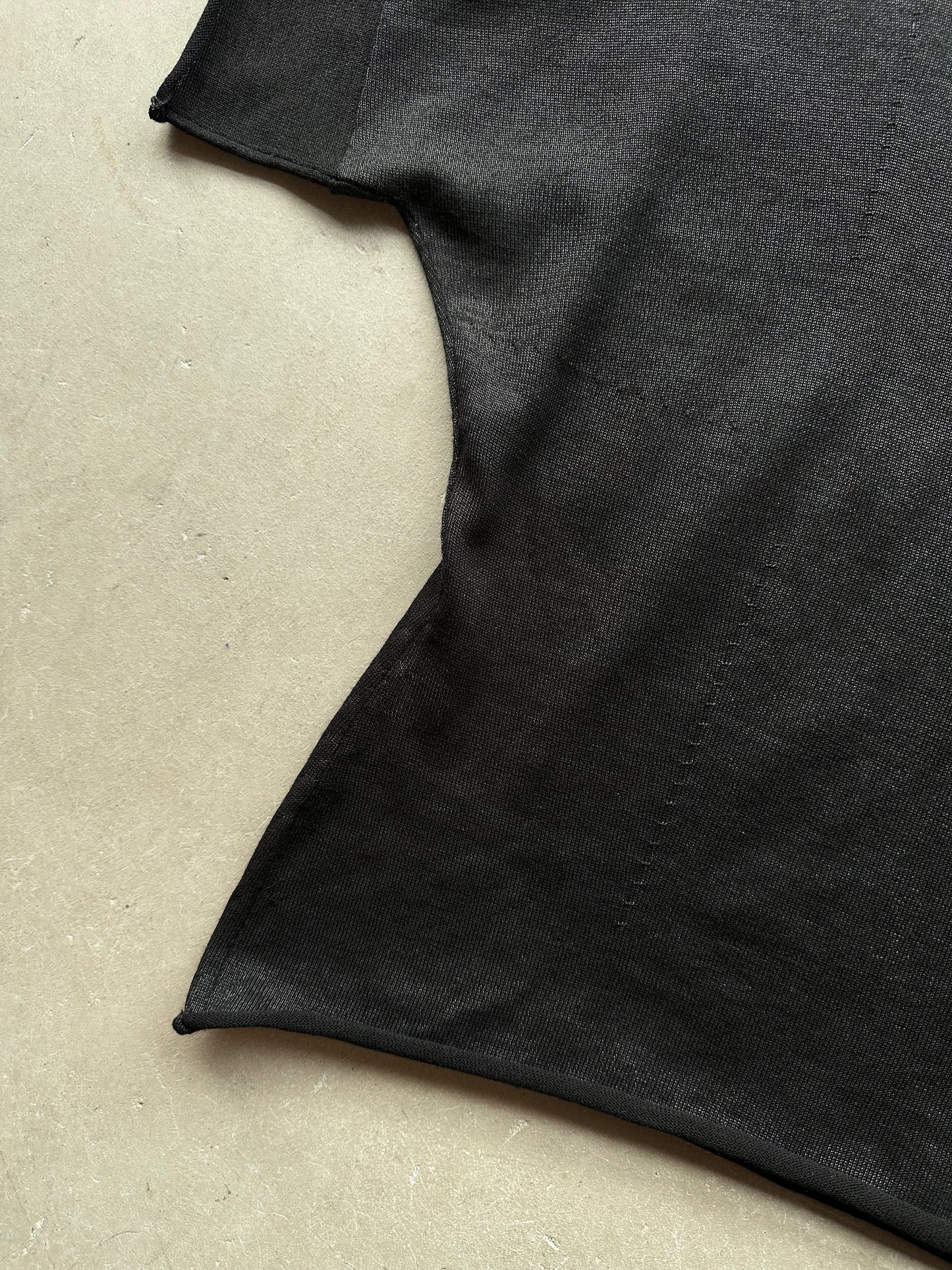 Black Metallic Wool Jil Sander Tee