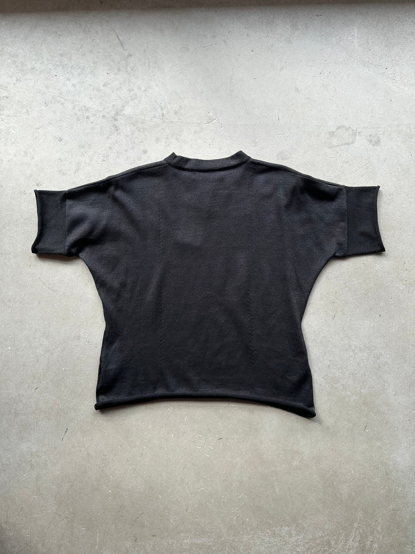 Black Metallic Wool Jil Sander Tee