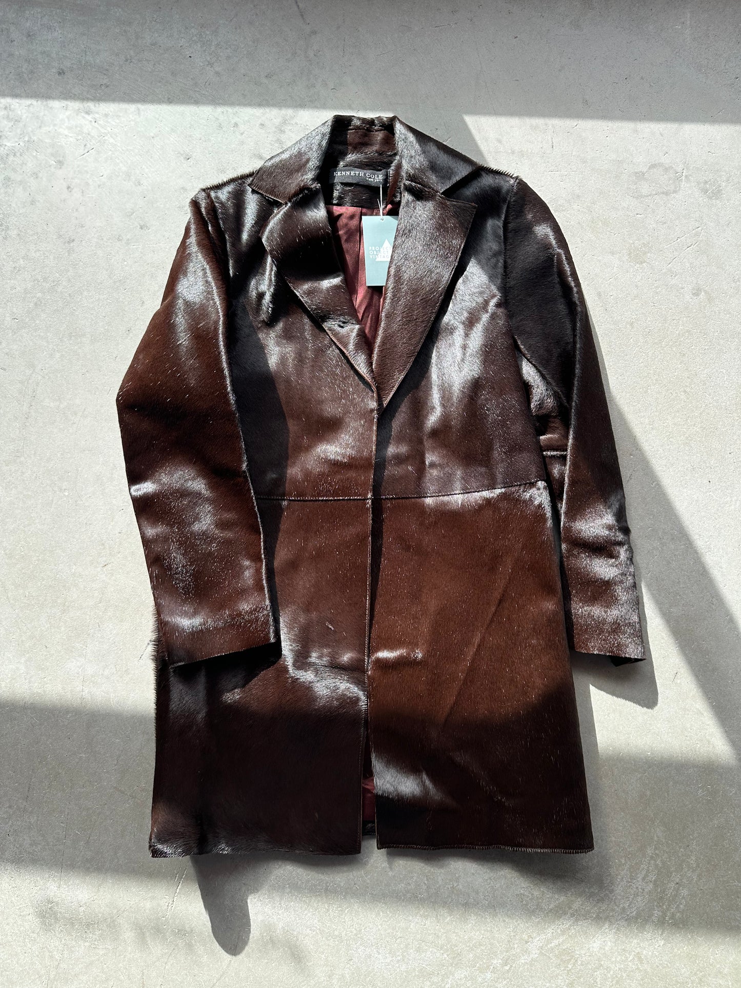Dark Brown Pony Hair Kenneth Cole Jacket