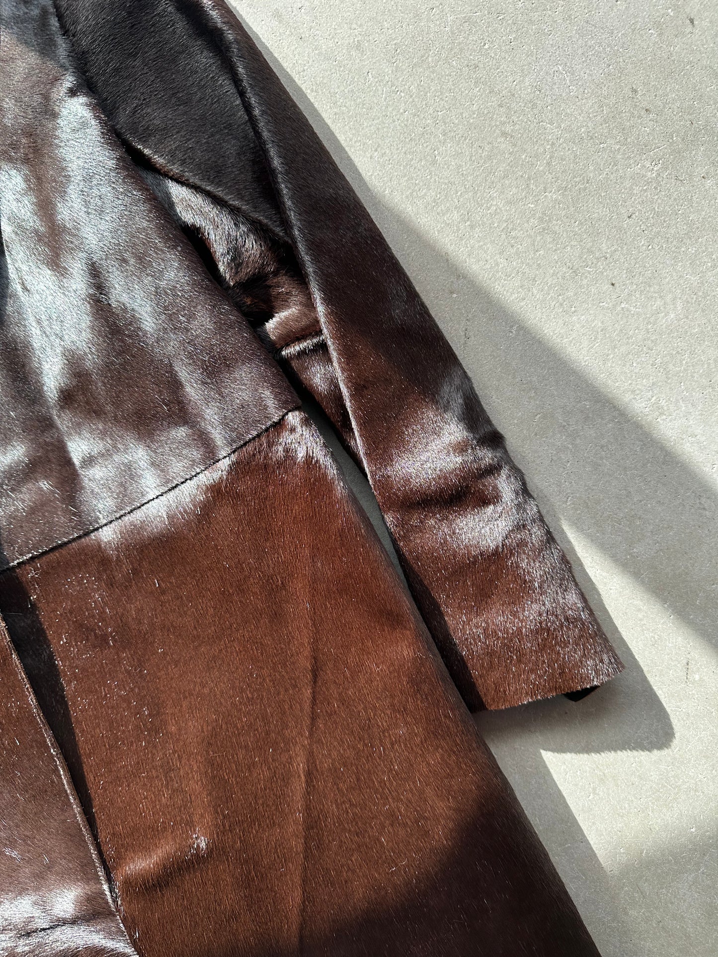 Dark Brown Pony Hair Kenneth Cole Jacket