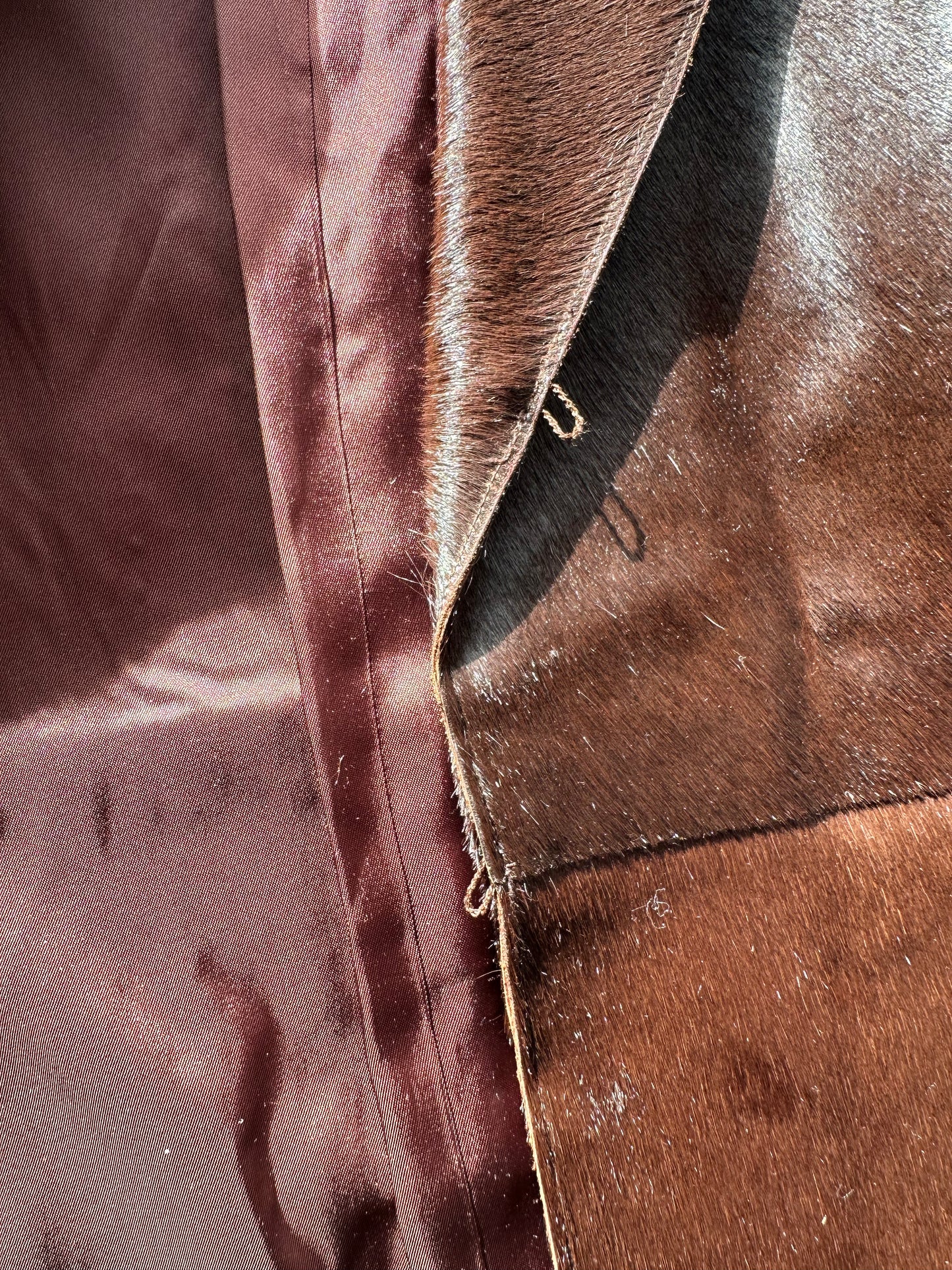 Dark Brown Pony Hair Kenneth Cole Jacket