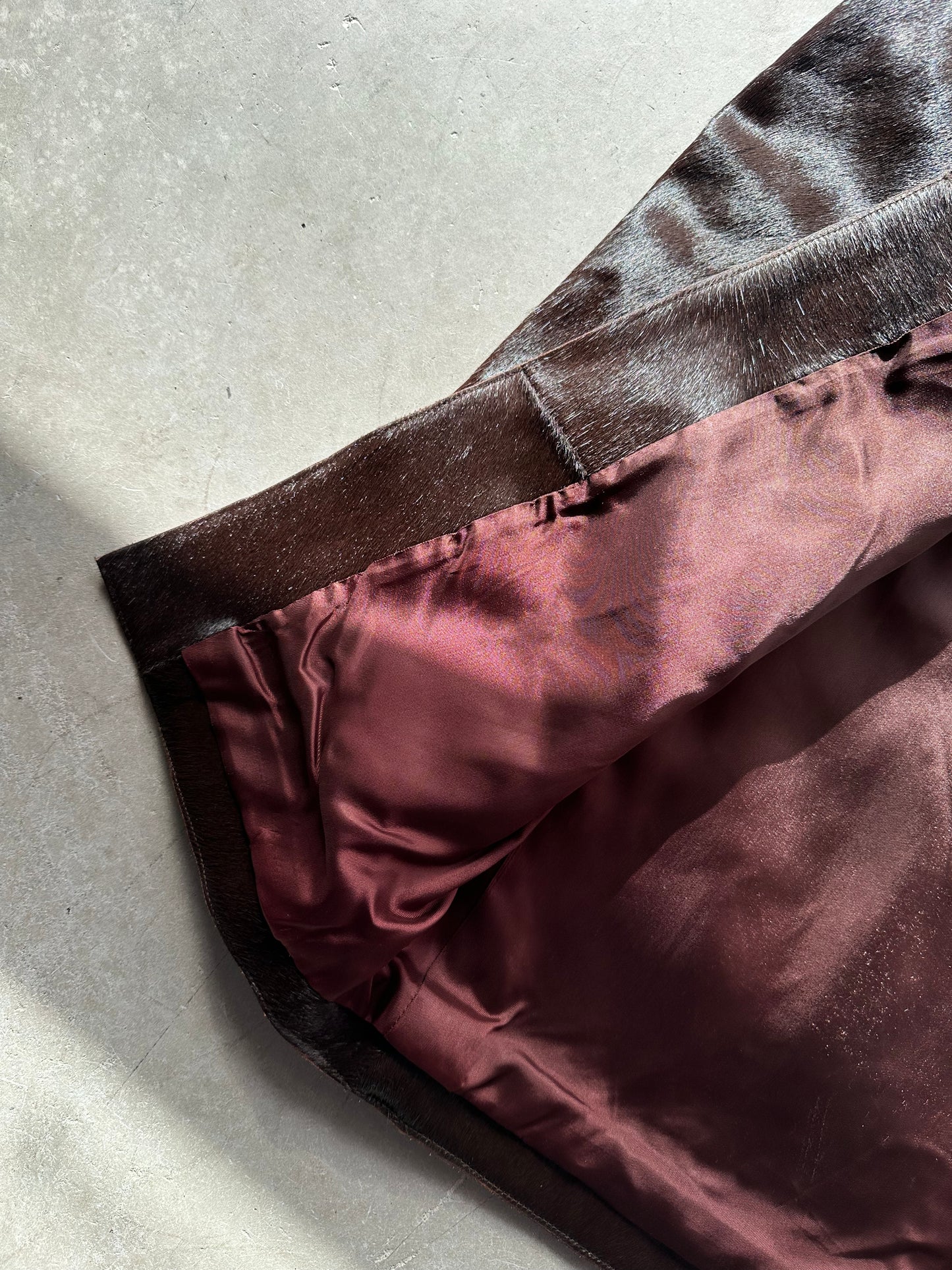 Dark Brown Pony Hair Kenneth Cole Jacket