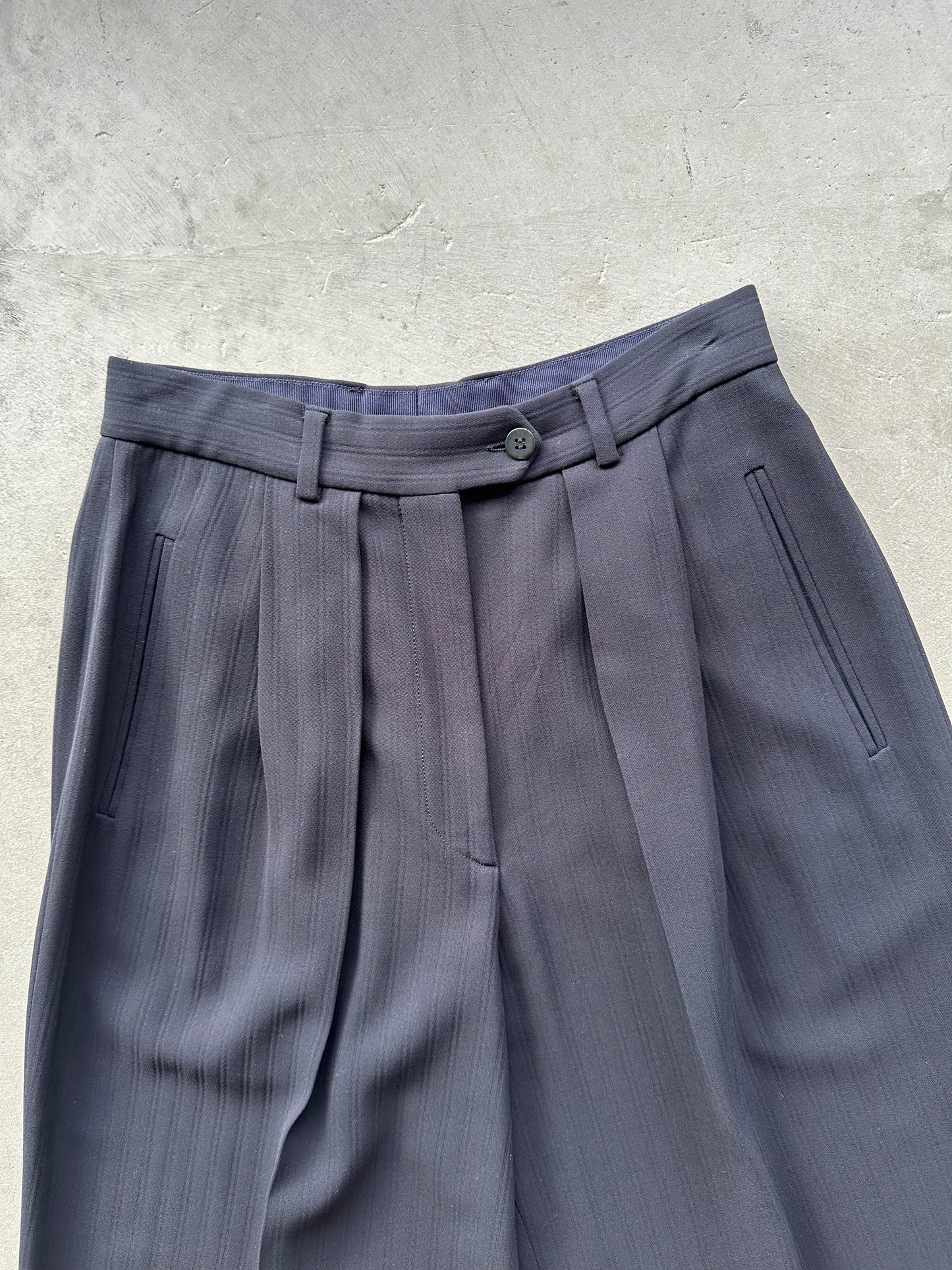 Navy Wool Giorgio Armani Two-Piece Pant Suit