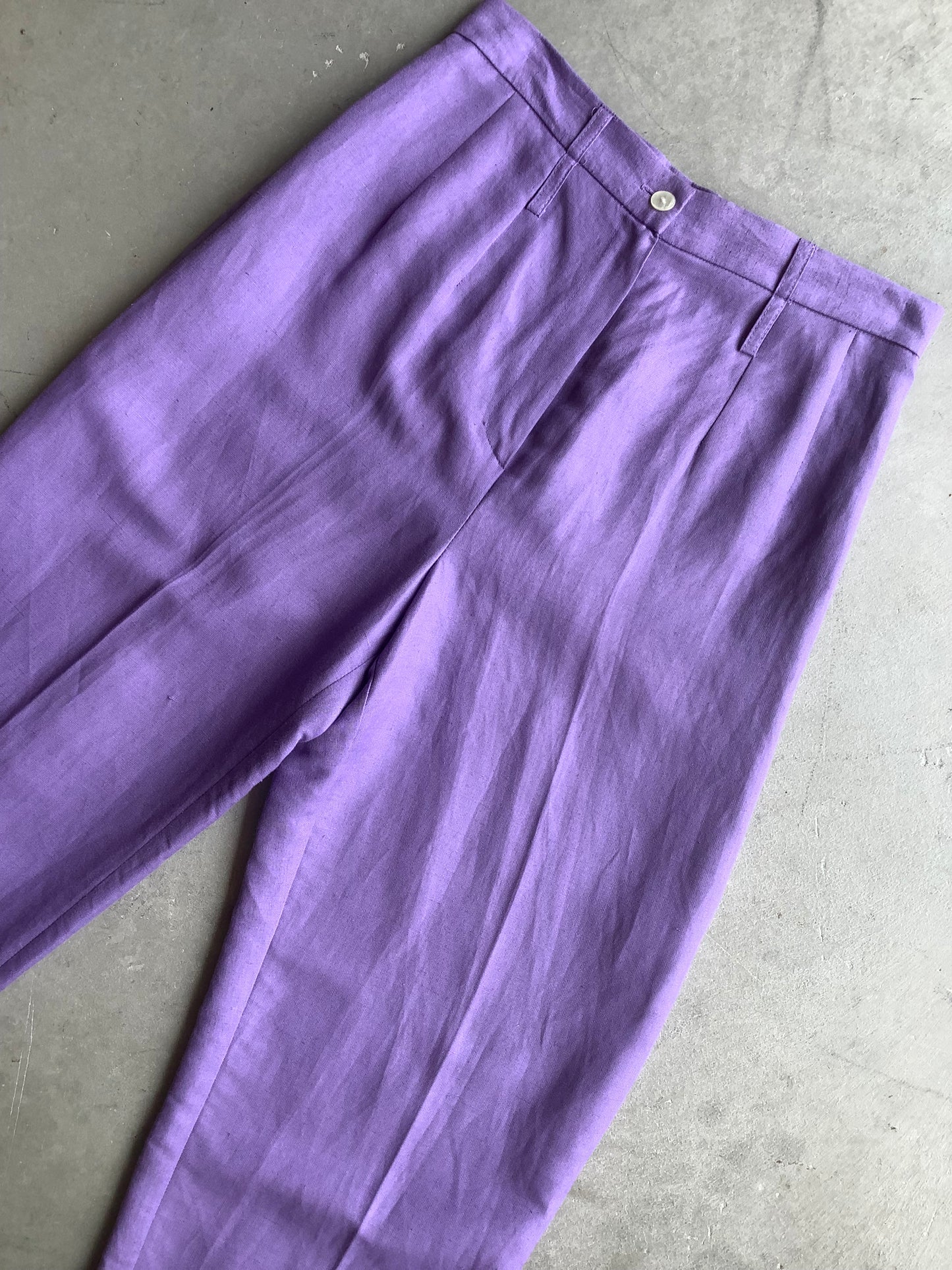 Purple Linen Trousers