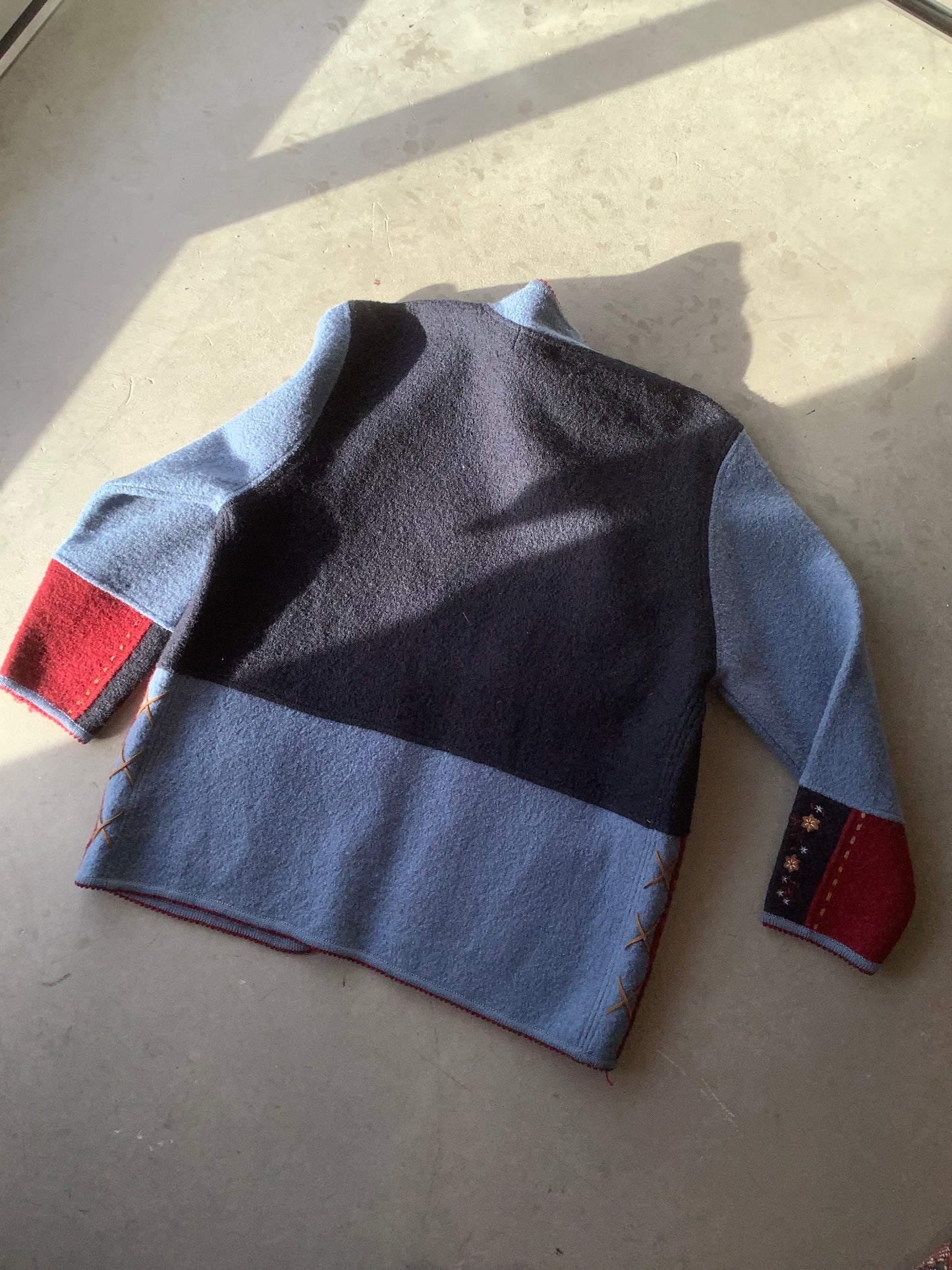 Color Block Wool Jacket (L)
