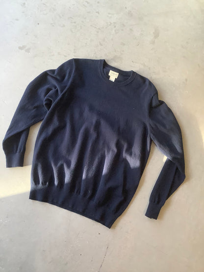 Navy cotton cashmere sweater