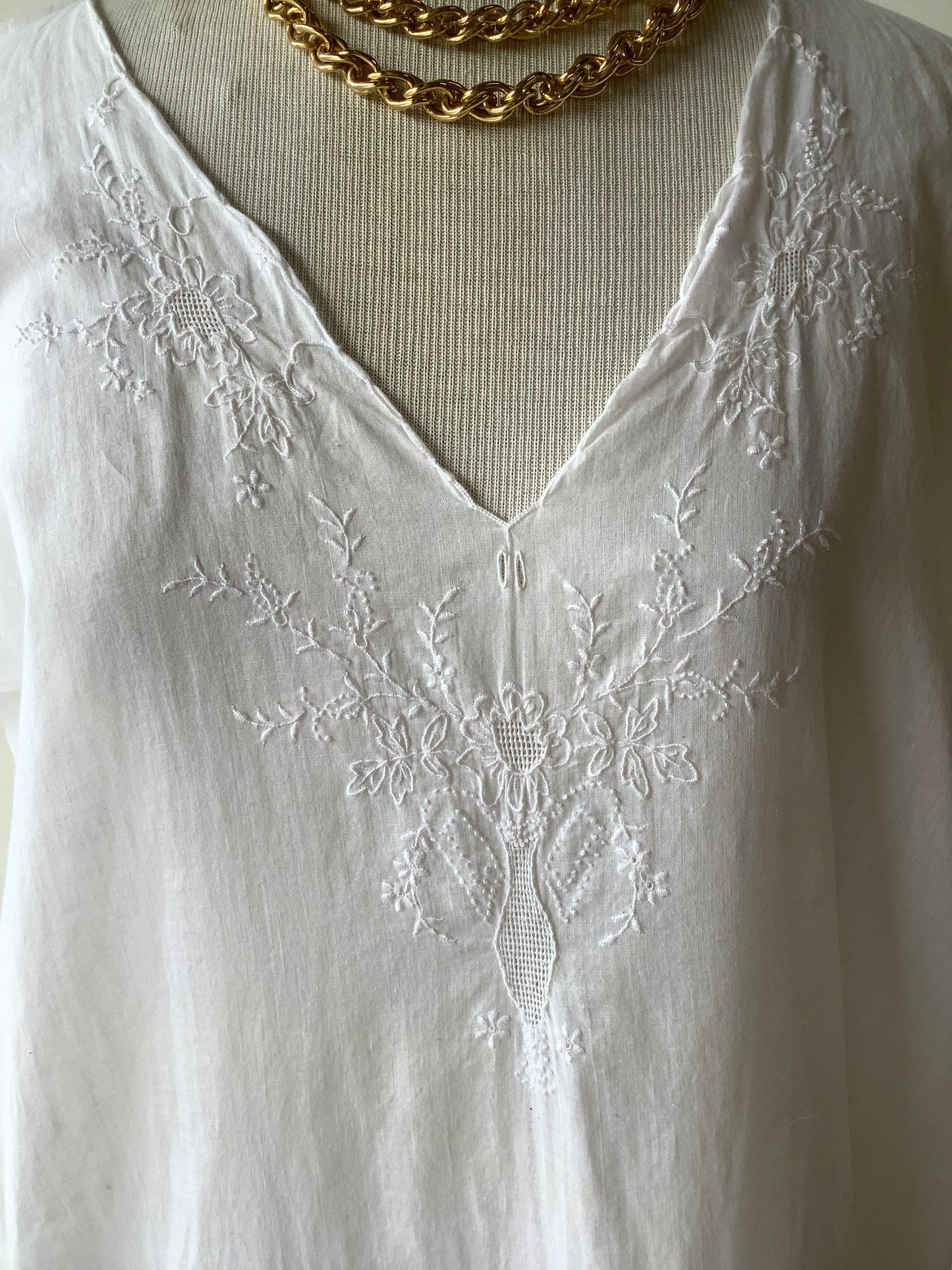 Antique embroidered nightgown