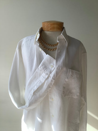 Oversized White linen shirt