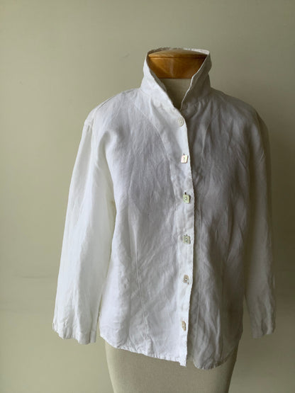 White linen blouse