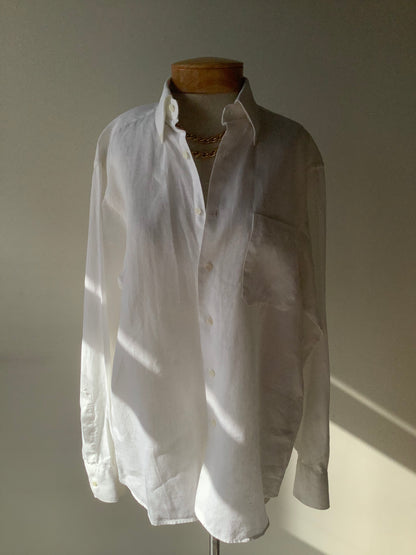 Oversized White linen shirt