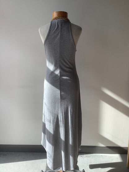 Grey ribbed maxi dress