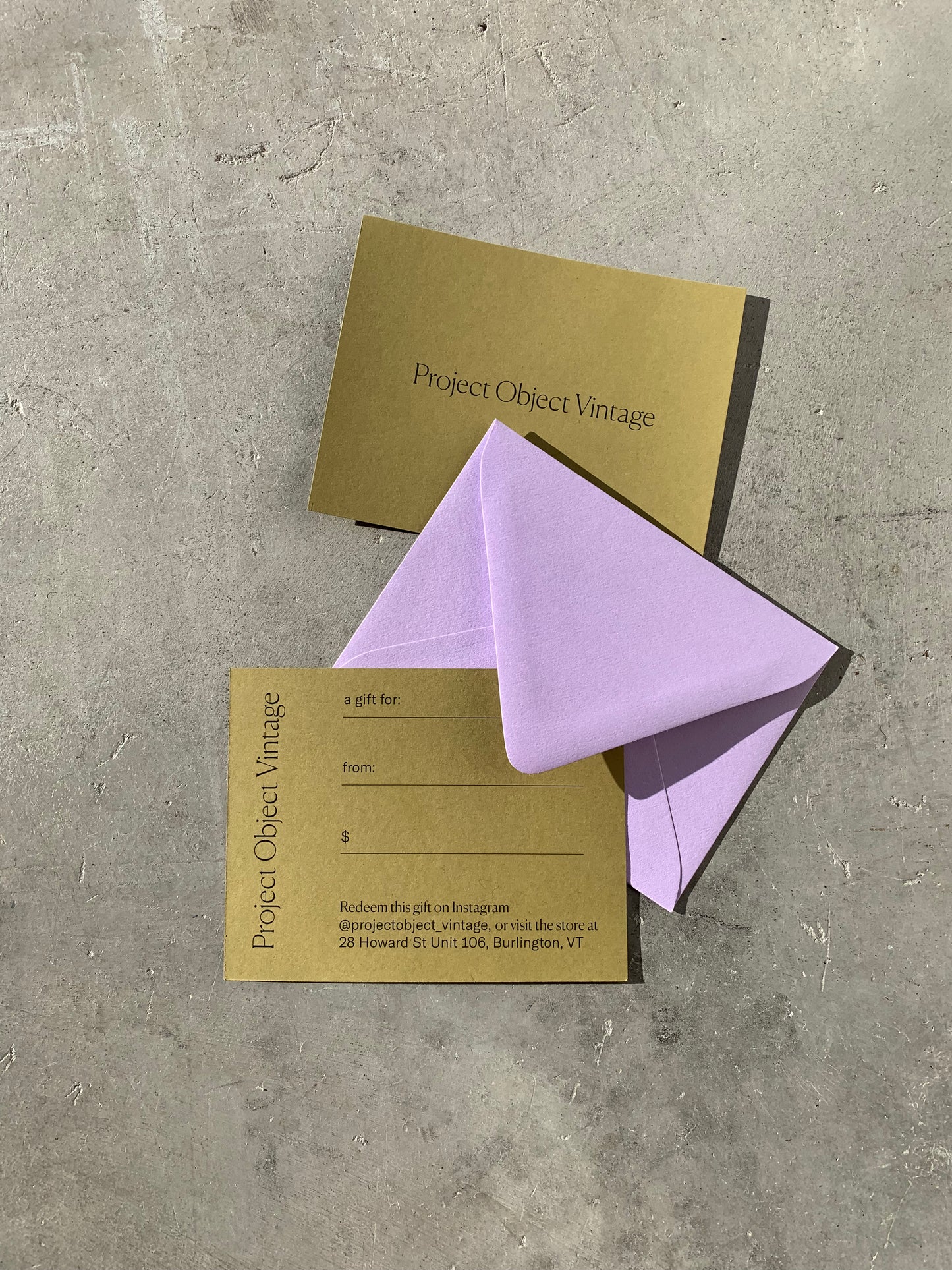 Gift card to Project Object Vintage