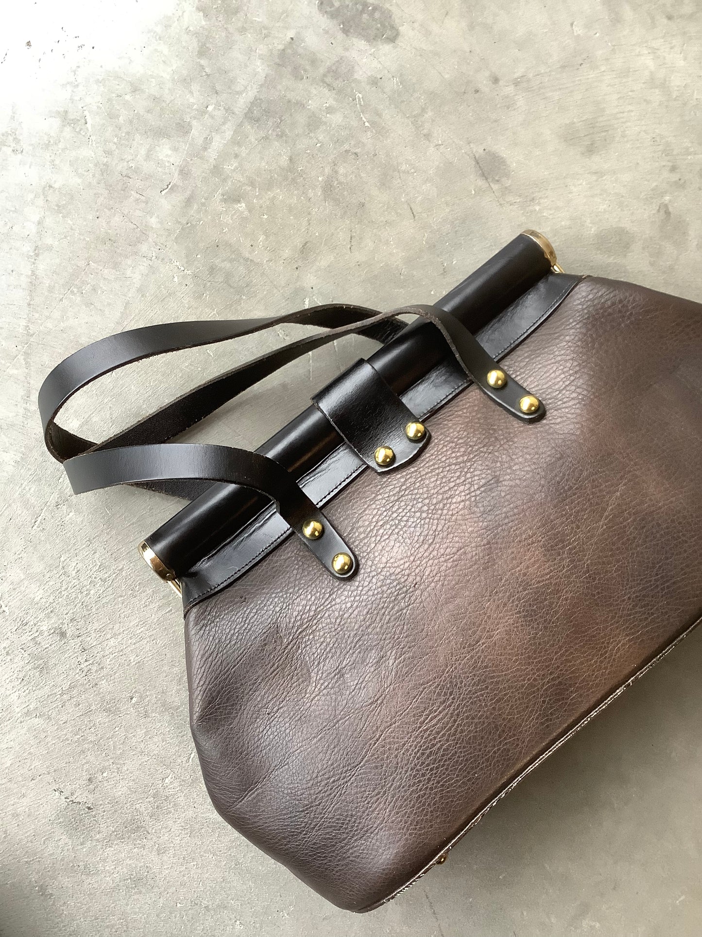 Handmade leather handbag