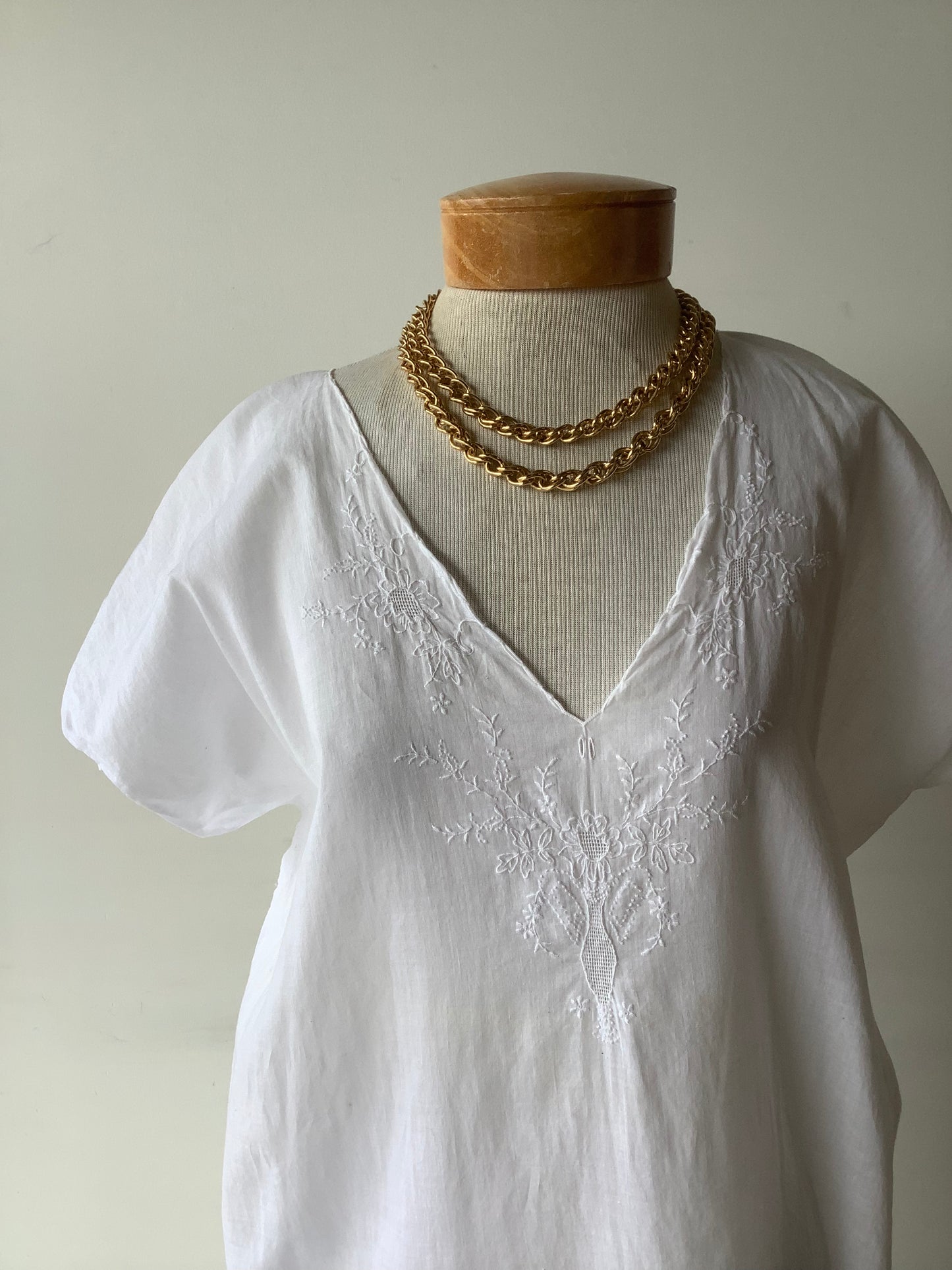 Antique embroidered nightgown