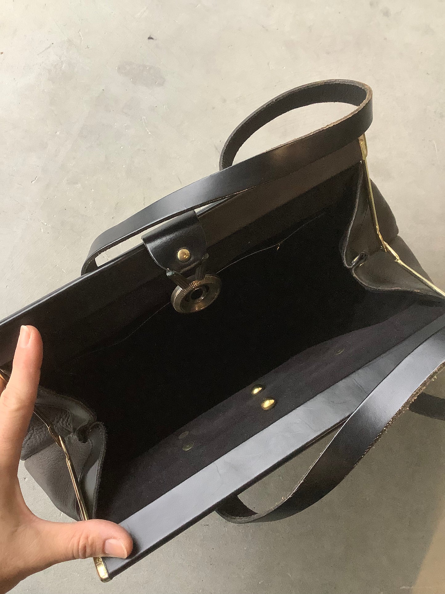 Handmade leather handbag