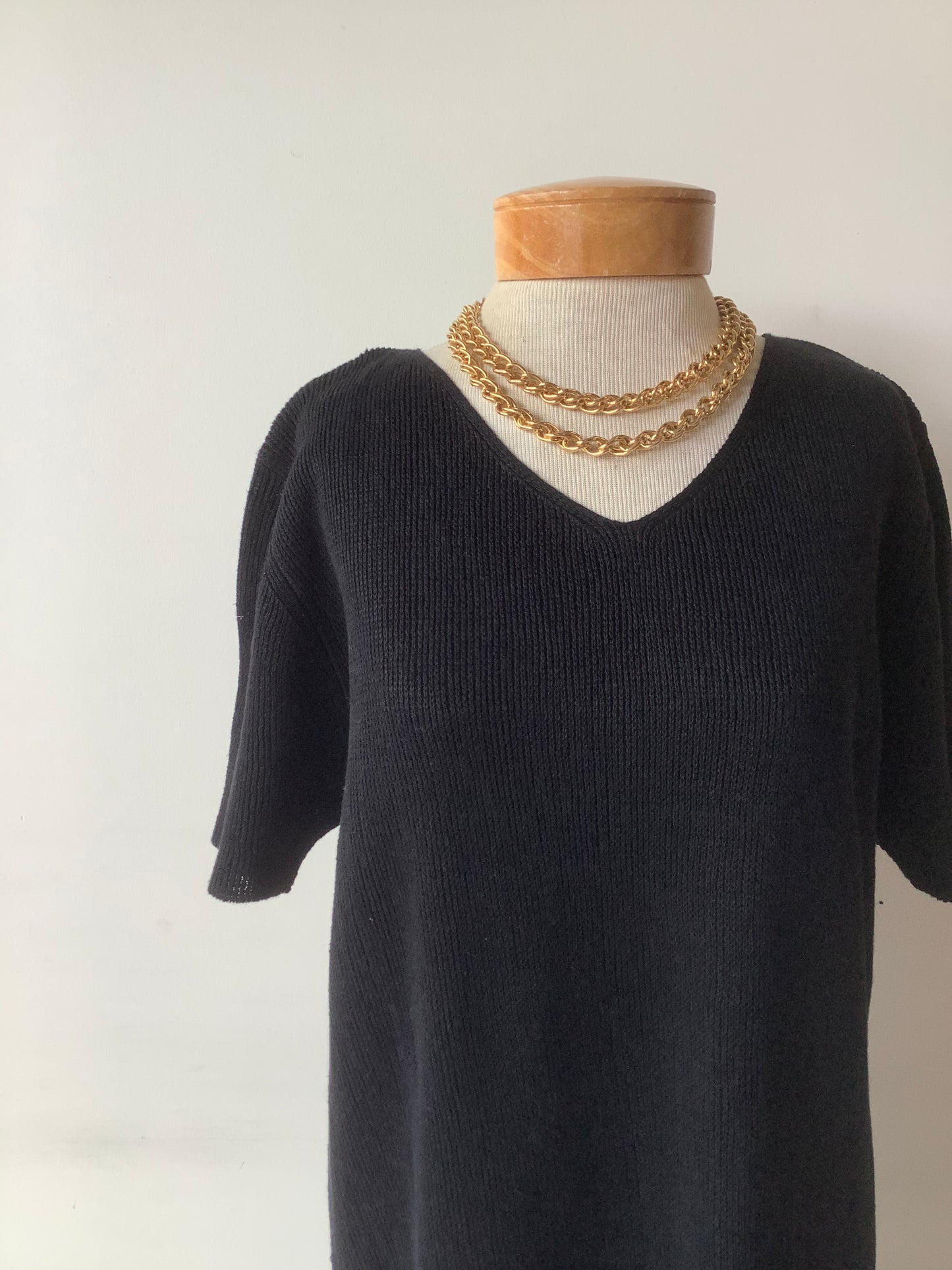 Linen knit midi dress