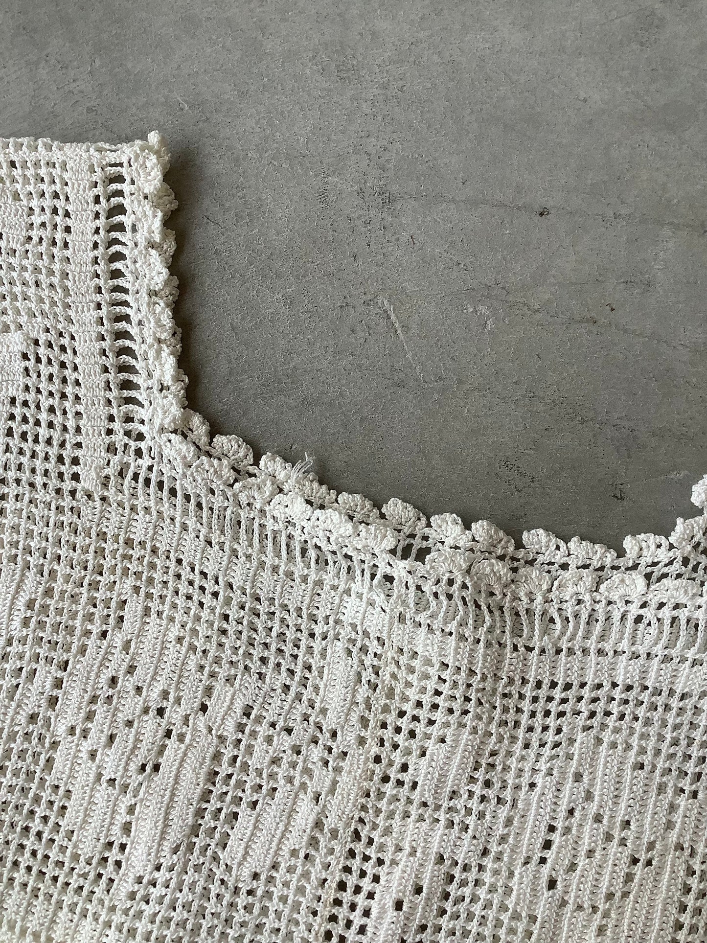Antique cotton crochet nightgown