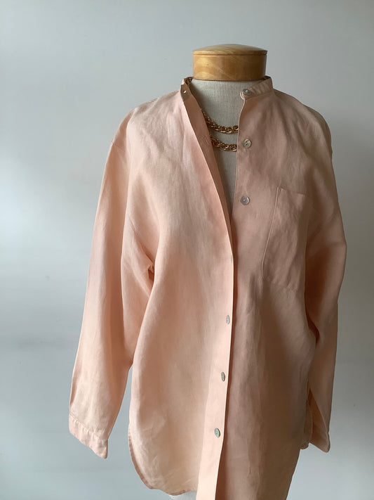 Soft peach linen shirt