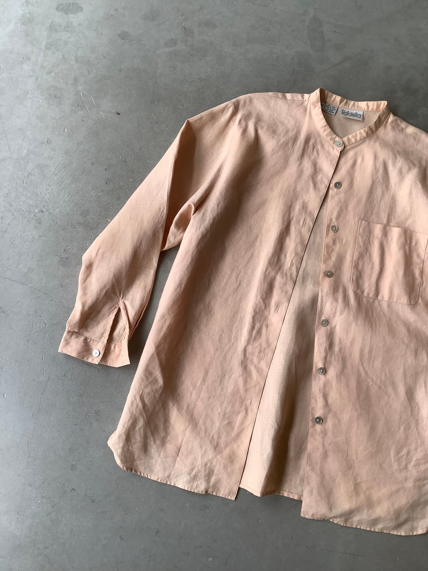 Soft peach linen shirt