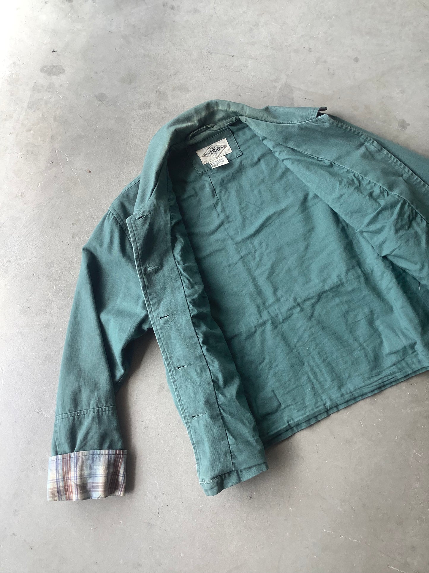 Green canvas boxy jacket