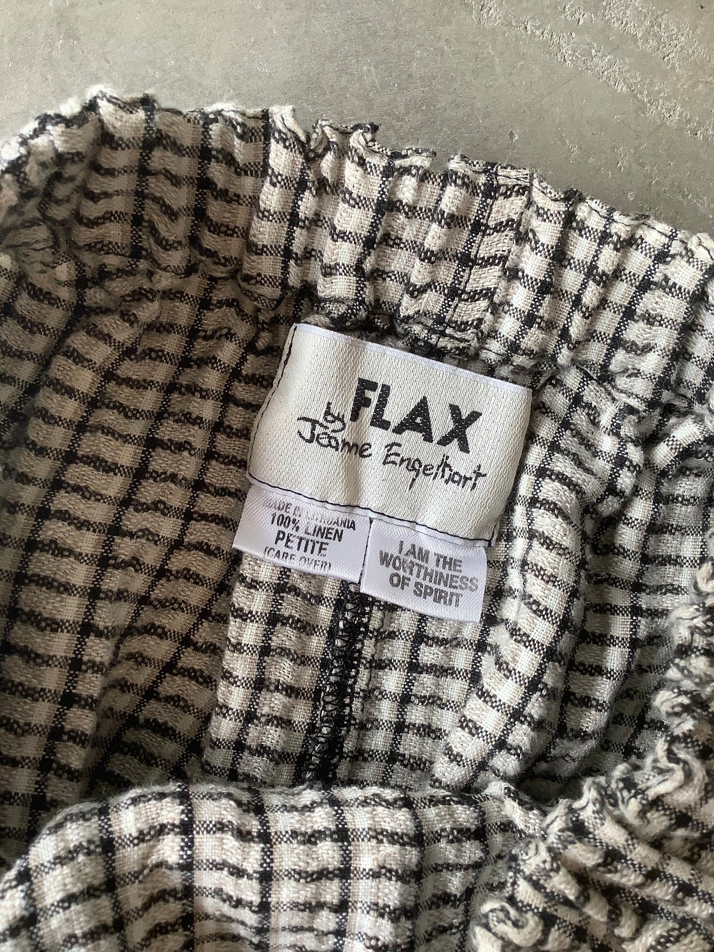 Plaid Flax maxi skirt